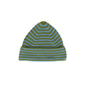Berlin Merino Beanie - Green & Blue Stripe