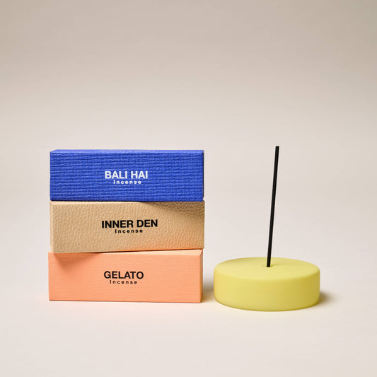 Frosted Glass Holder Large - Lime