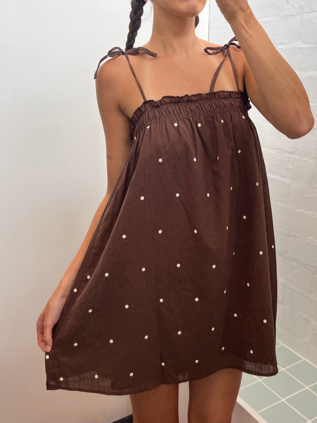 By Frankie Polka Babydoll Dress