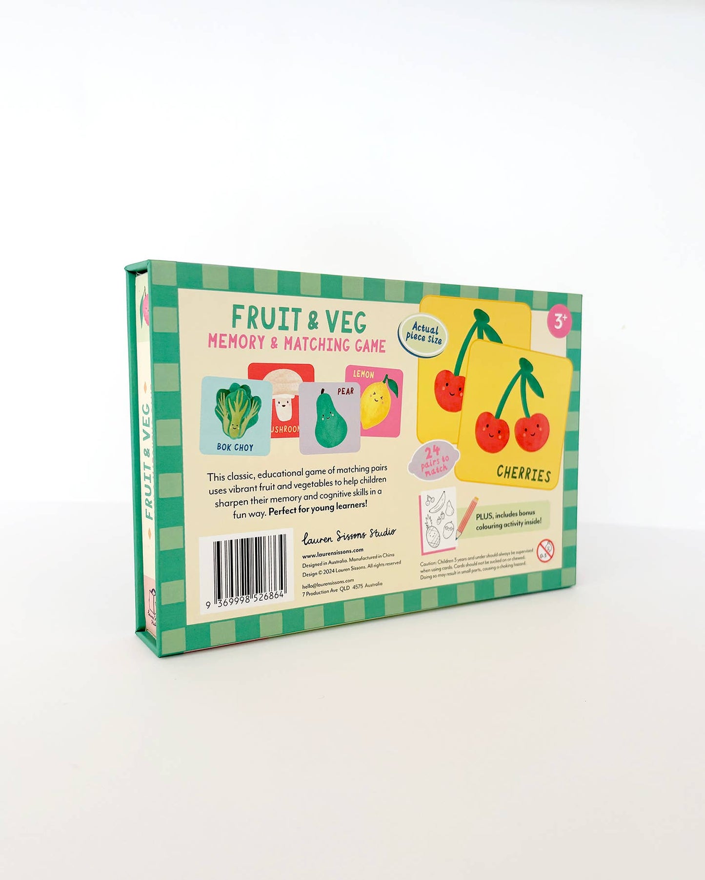 Fruit and Veg Memory & Matching Game - Kids Educational Gift