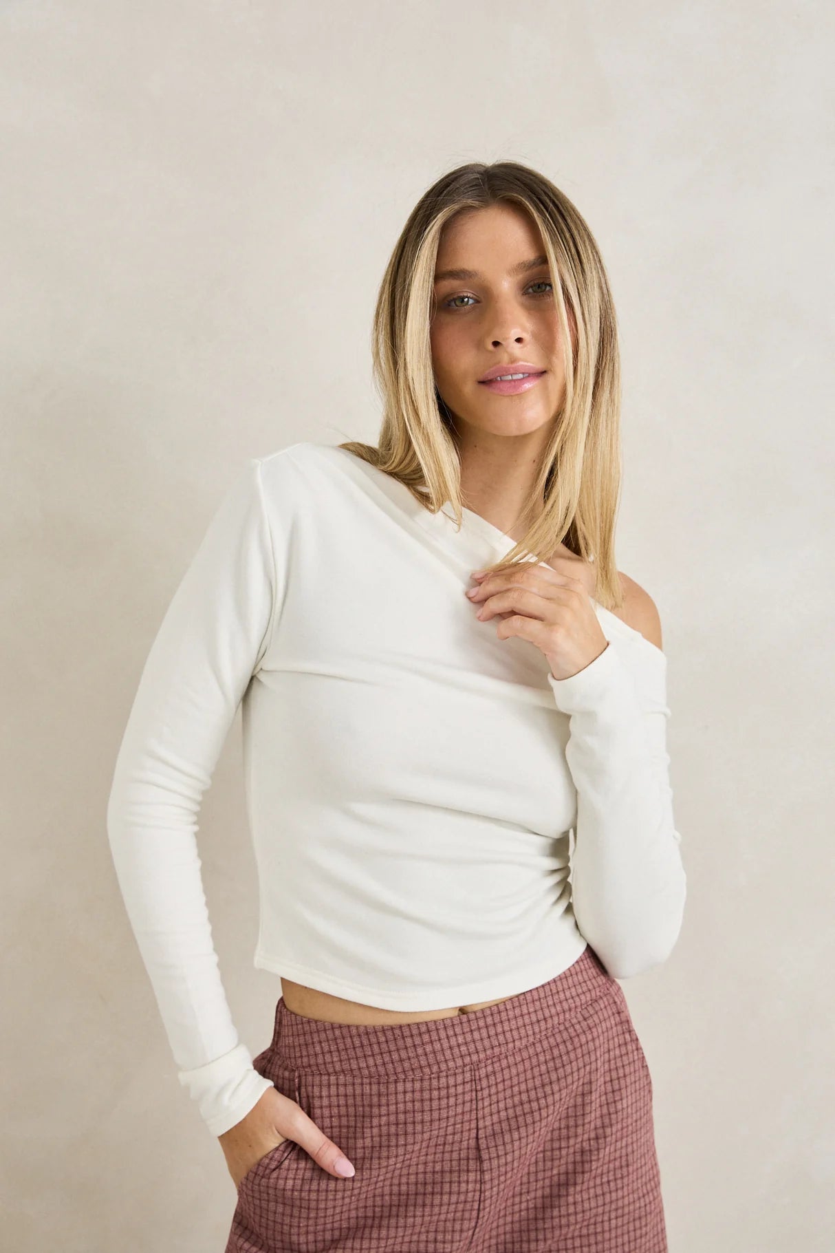 Juno Long Sleeve Top - White