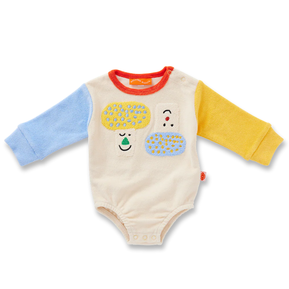 Pocket Patch Terry Long Sleeve Bodysuit