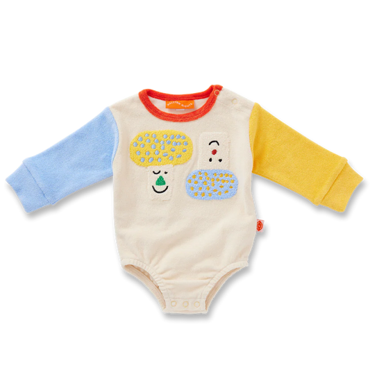 Pocket Patch Terry Long Sleeve Bodysuit
