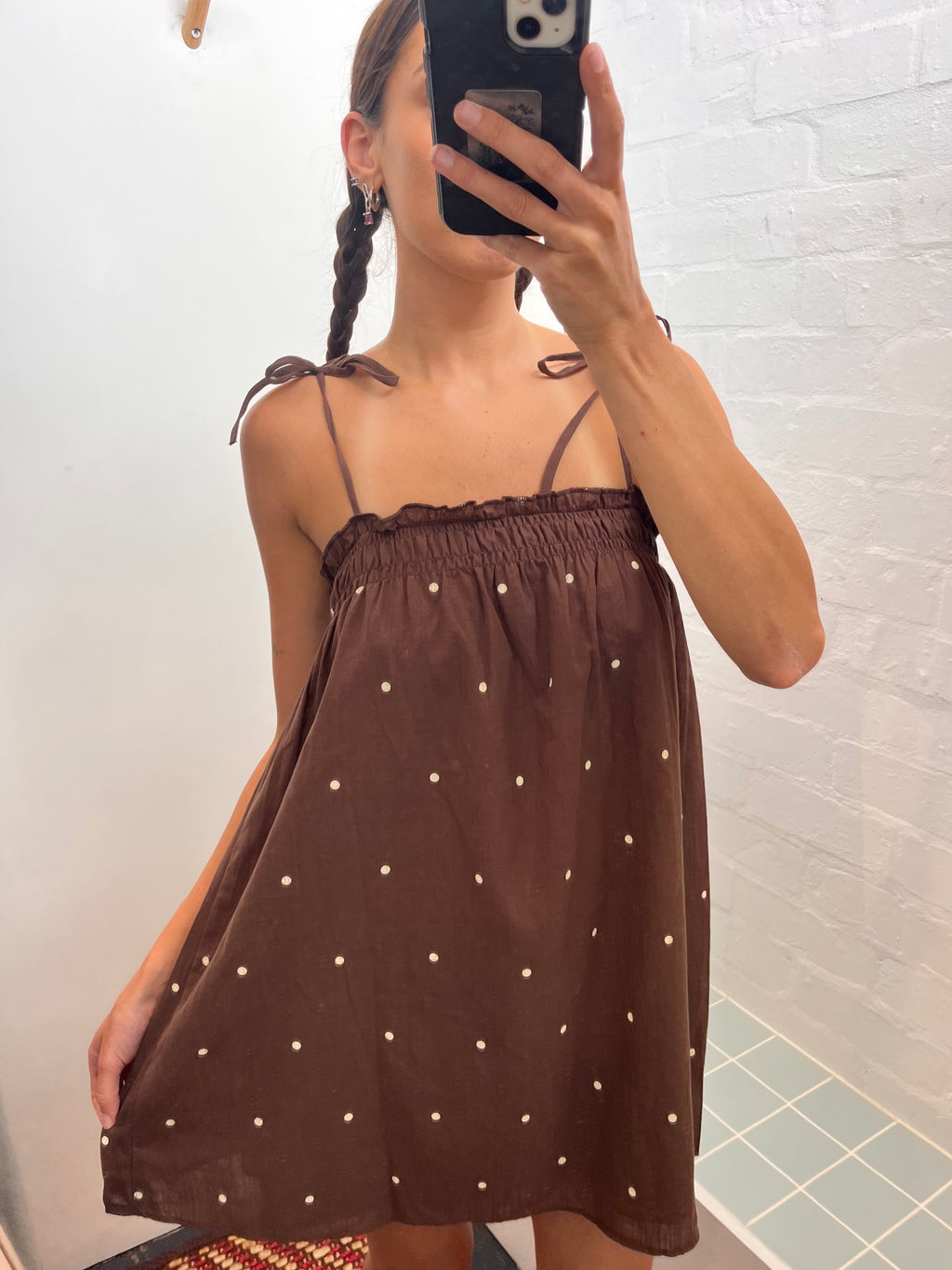 By Frankie Polka Babydoll Dress