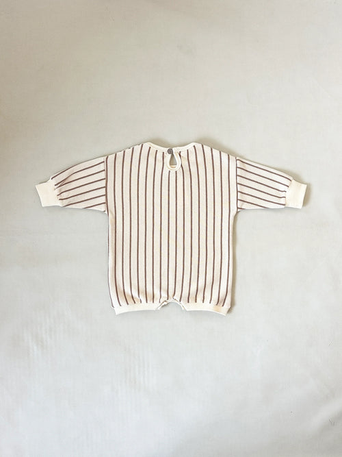 Addie Stripe Bodysuit- Cream/Latte Stripe