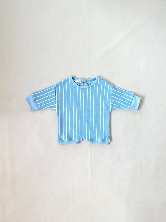 Addie Stripe Bodysuit- Blue/White Stripe