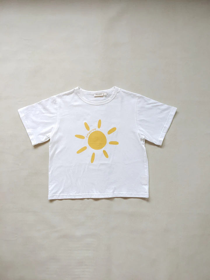 Akio Sunshine Tee- White/Yellow