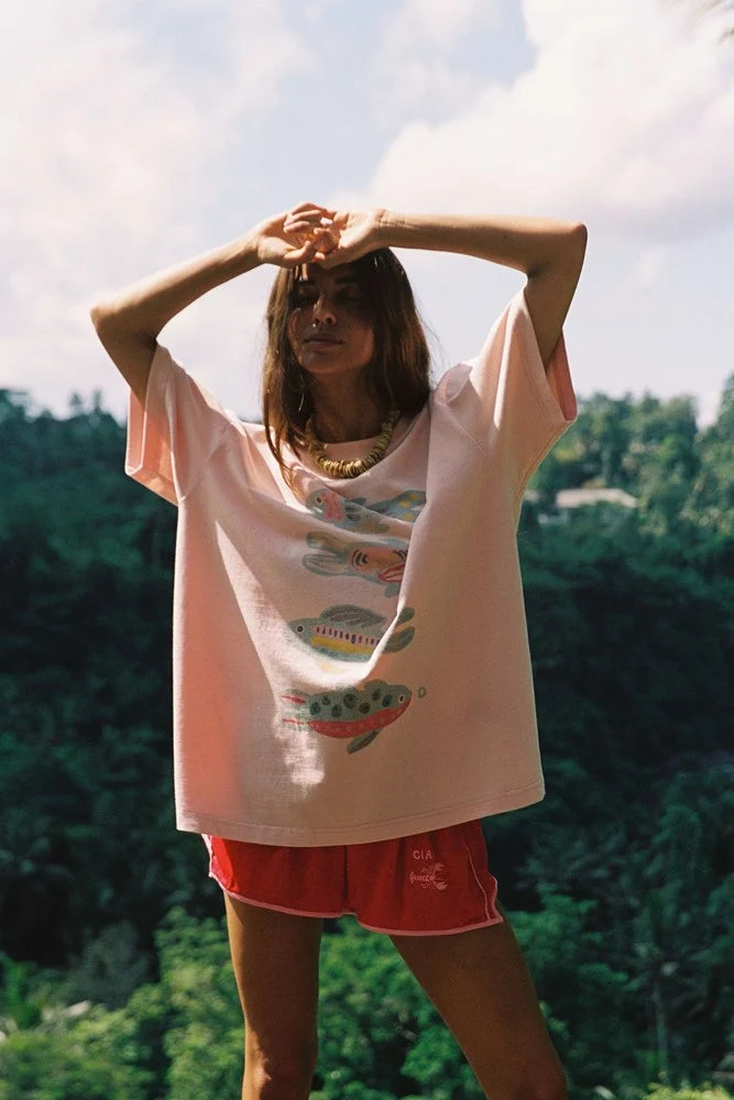 Aquatic Core Tee - Baby Pink