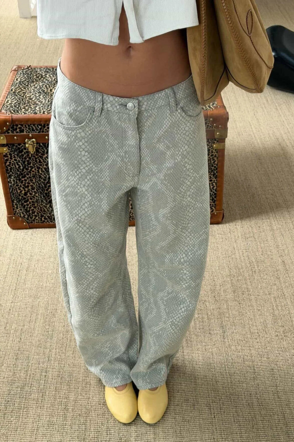 Arc Barrel Jean Long- Python