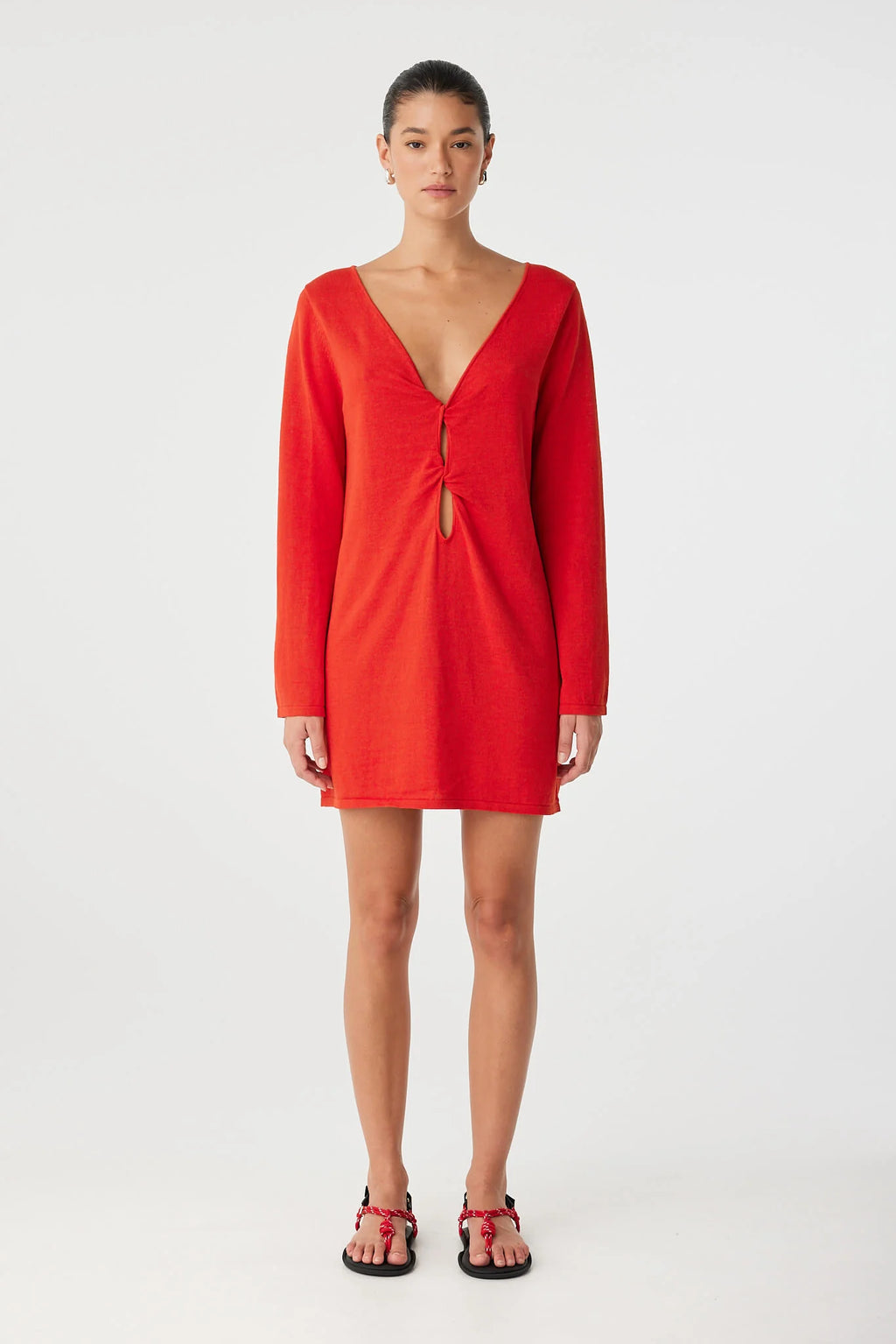 Paloma Reversible Dress- Cherry Red