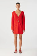 Paloma Reversible Dress- Cherry Red