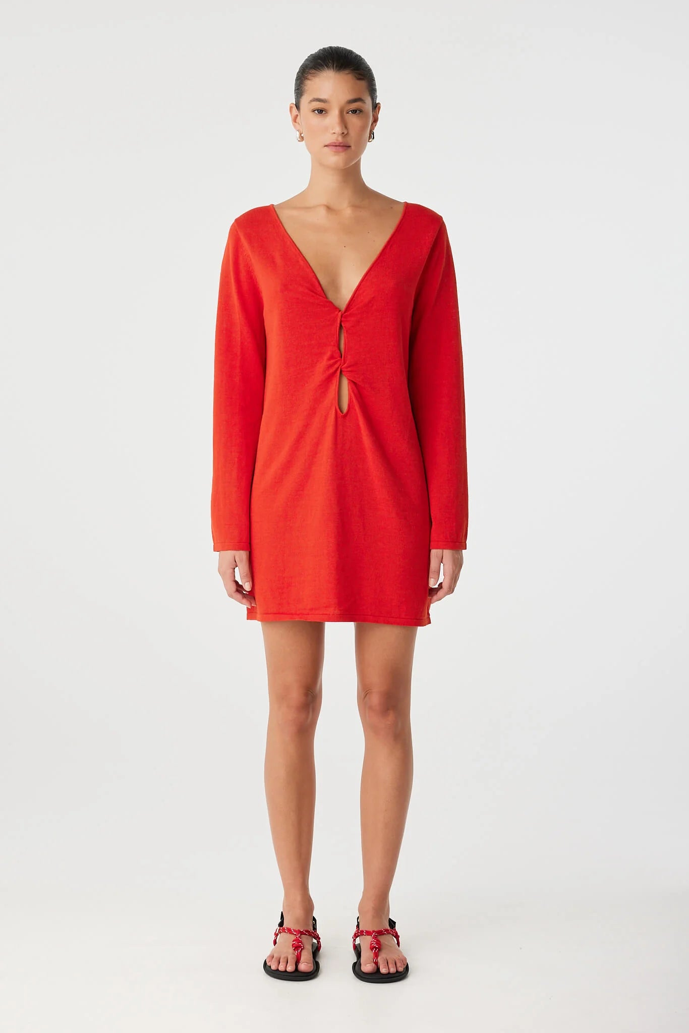 Paloma Reversible Dress- Cherry Red