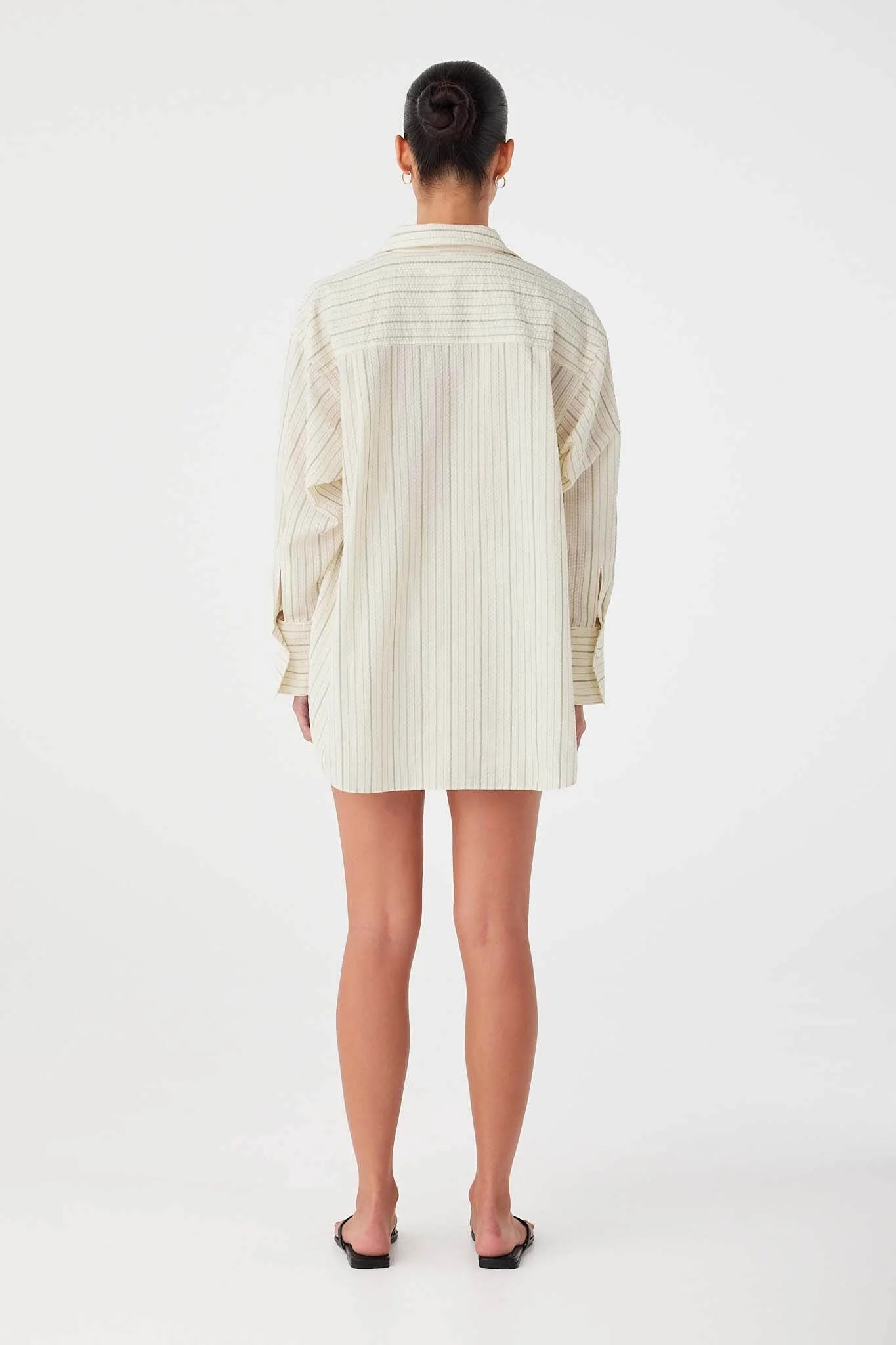 Rae Shirt - Olive Stripe