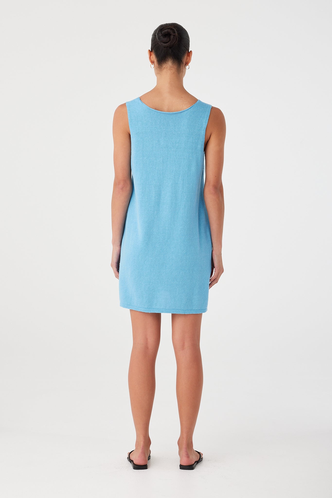 Poppy Mini Dress- Cyan