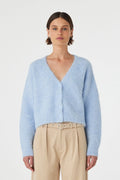 Liora Fluffy Cardigan- Sky