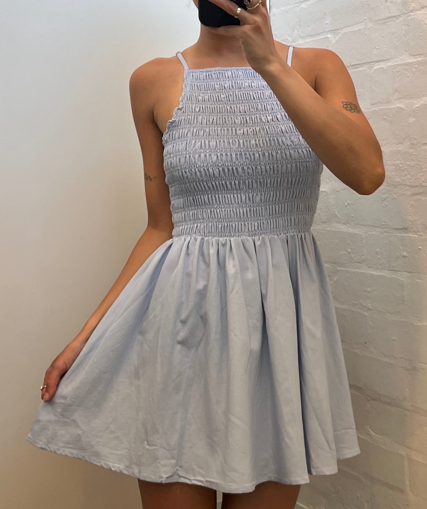Sky Blue Baby Doll Dress