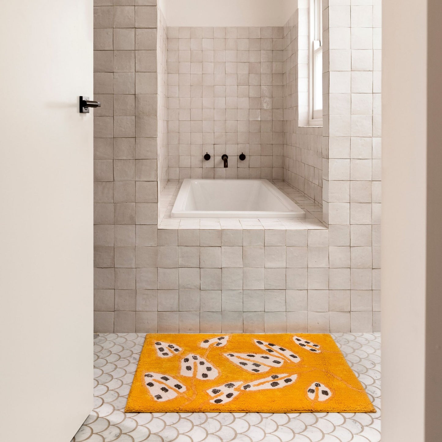 Spotted Begonia Bath Mat