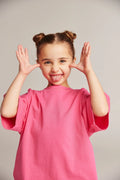 Base Tee in Pop Pink