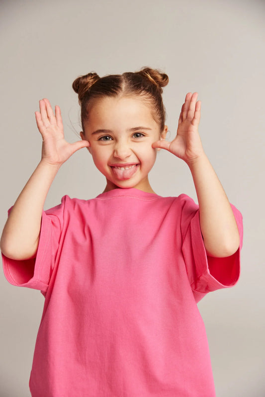 Base Tee in Pop Pink