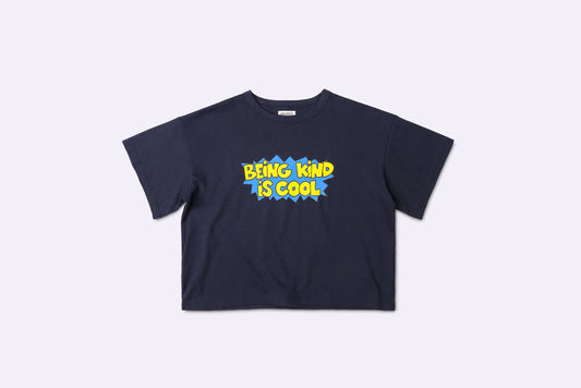 Being Kind Is Cool Tee in Dark Navy
