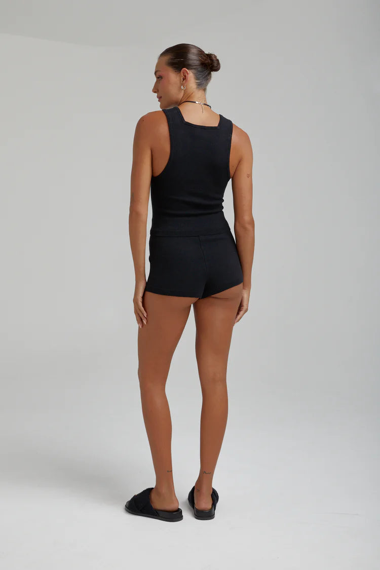 KNIT TANK - BLACK