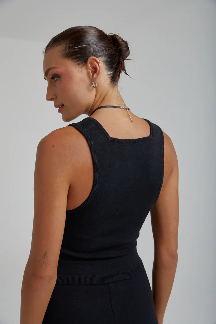 KNIT TANK - BLACK