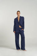 Boss Pant - Navy Pinstripe