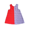 Bubble Terry Towelling Dress - Fiesta & Mauve