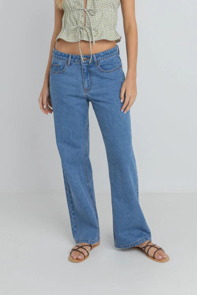 Lula Low Rise Pant - Blue Wash