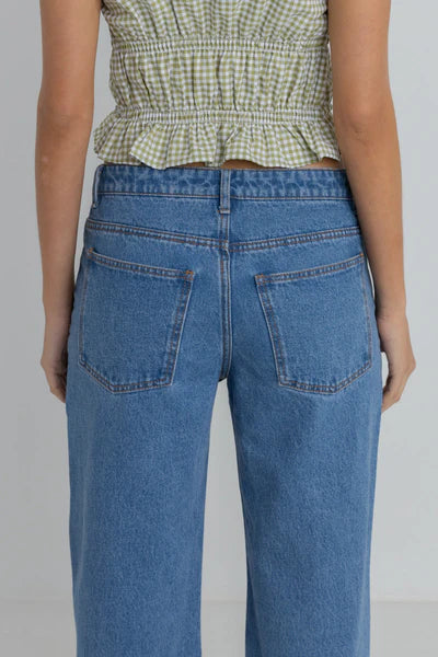 Lula Low Rise Pant - Blue Wash