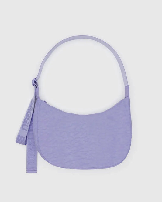 Medium Nylon Crescent Bag- Wisteria