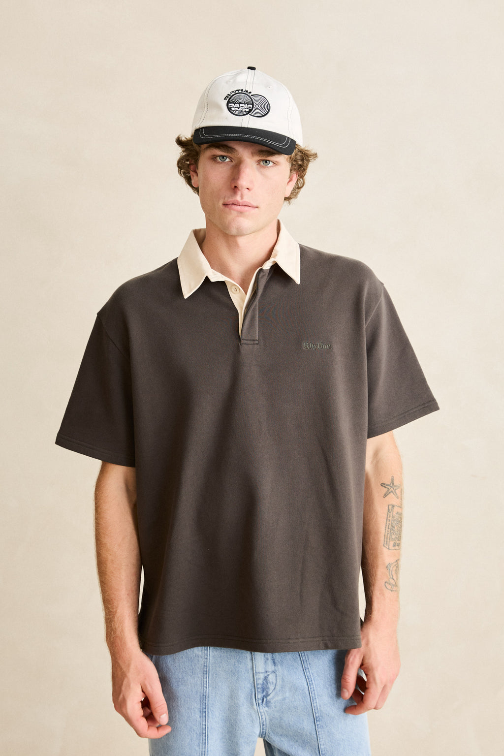 Koa SS Rugby Polo - Charcoal