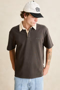 Koa SS Rugby Polo - Charcoal