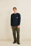 Vintage Pocket LS Waffle - Midnight
