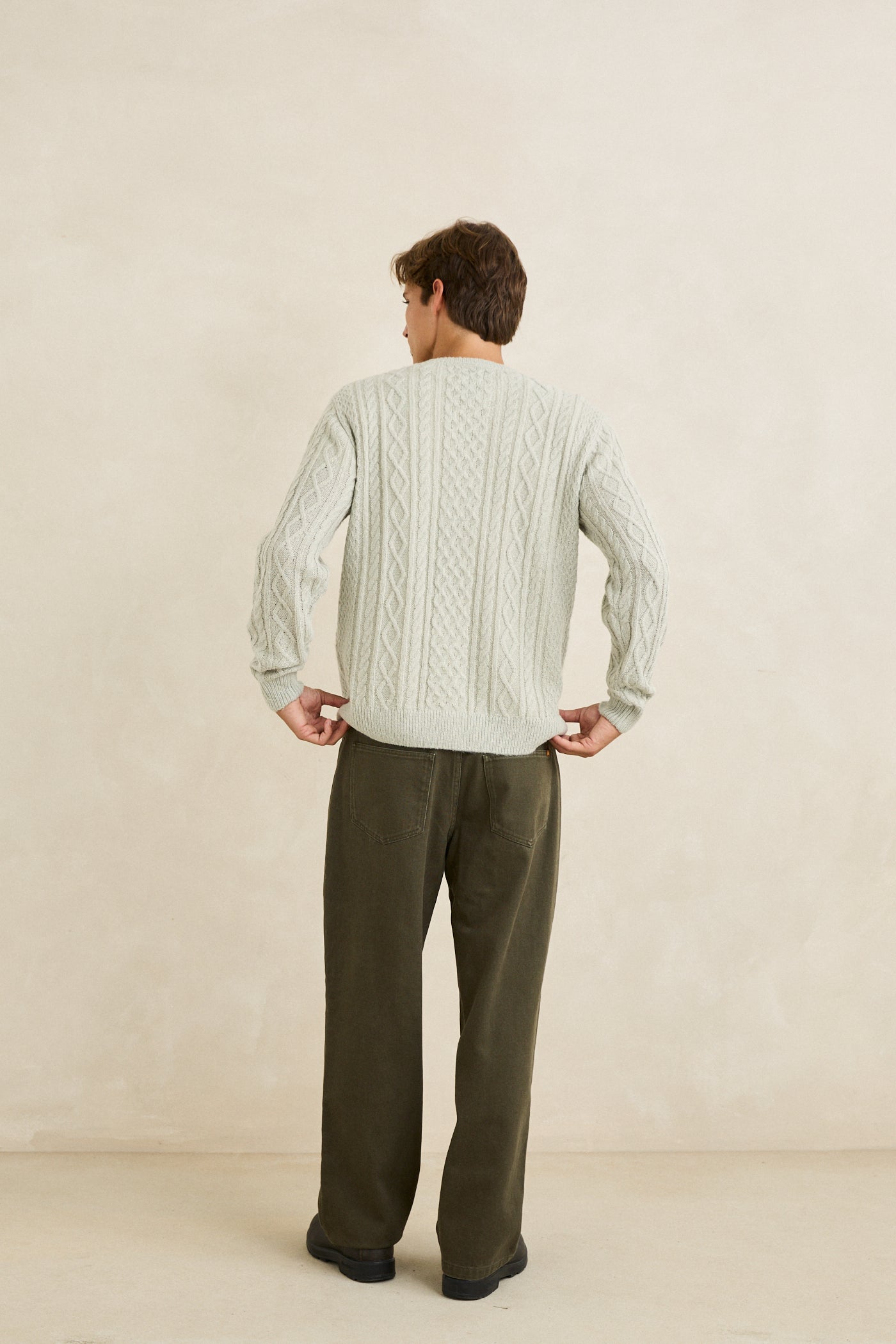 Mohair Fishermans Knit - Birch