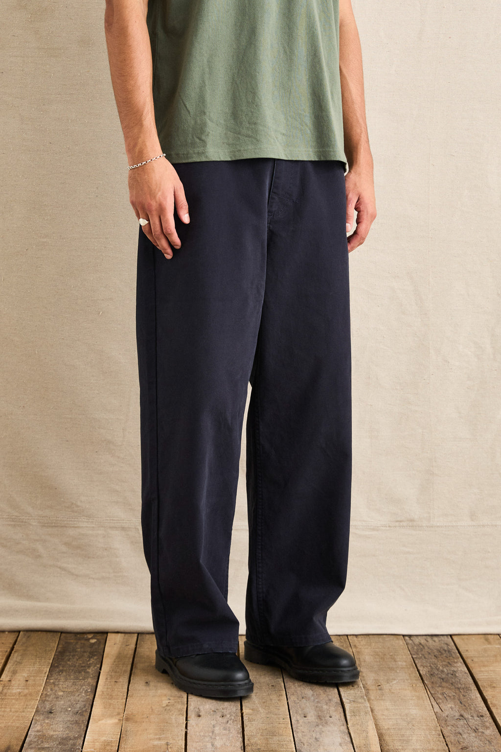 Relaxed Wash Canvas Pant- Midnight