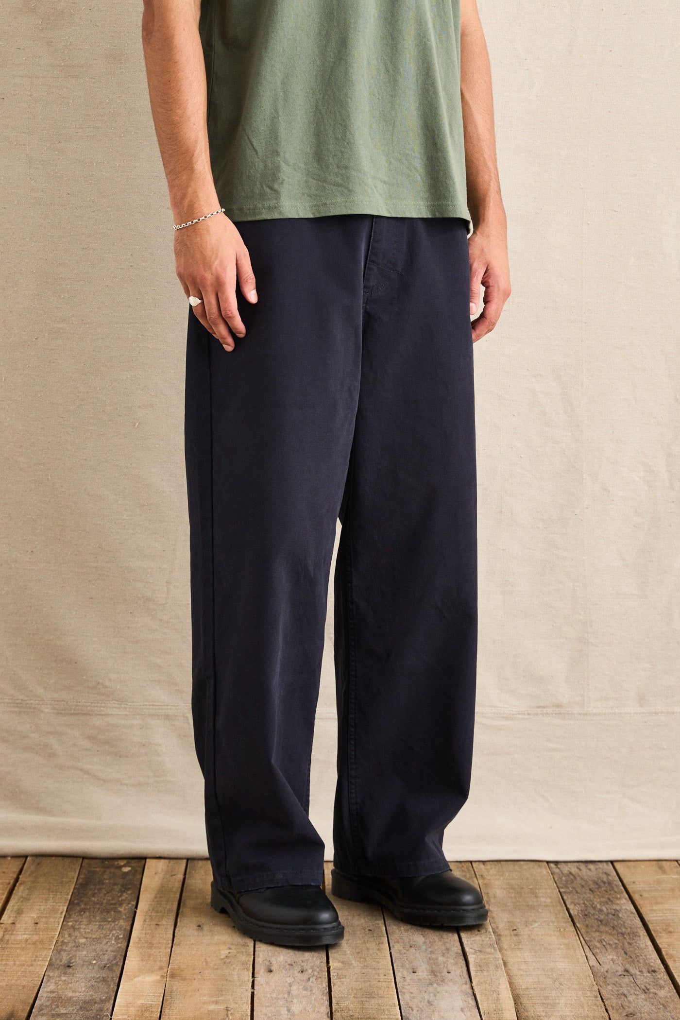 Relaxed Wash Canvas Pant- Midnight