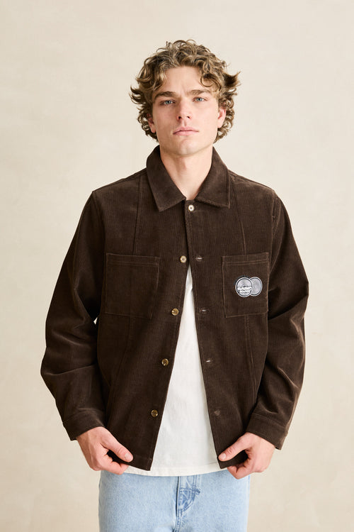 Broadcast Cord Overshirt - Chocolate