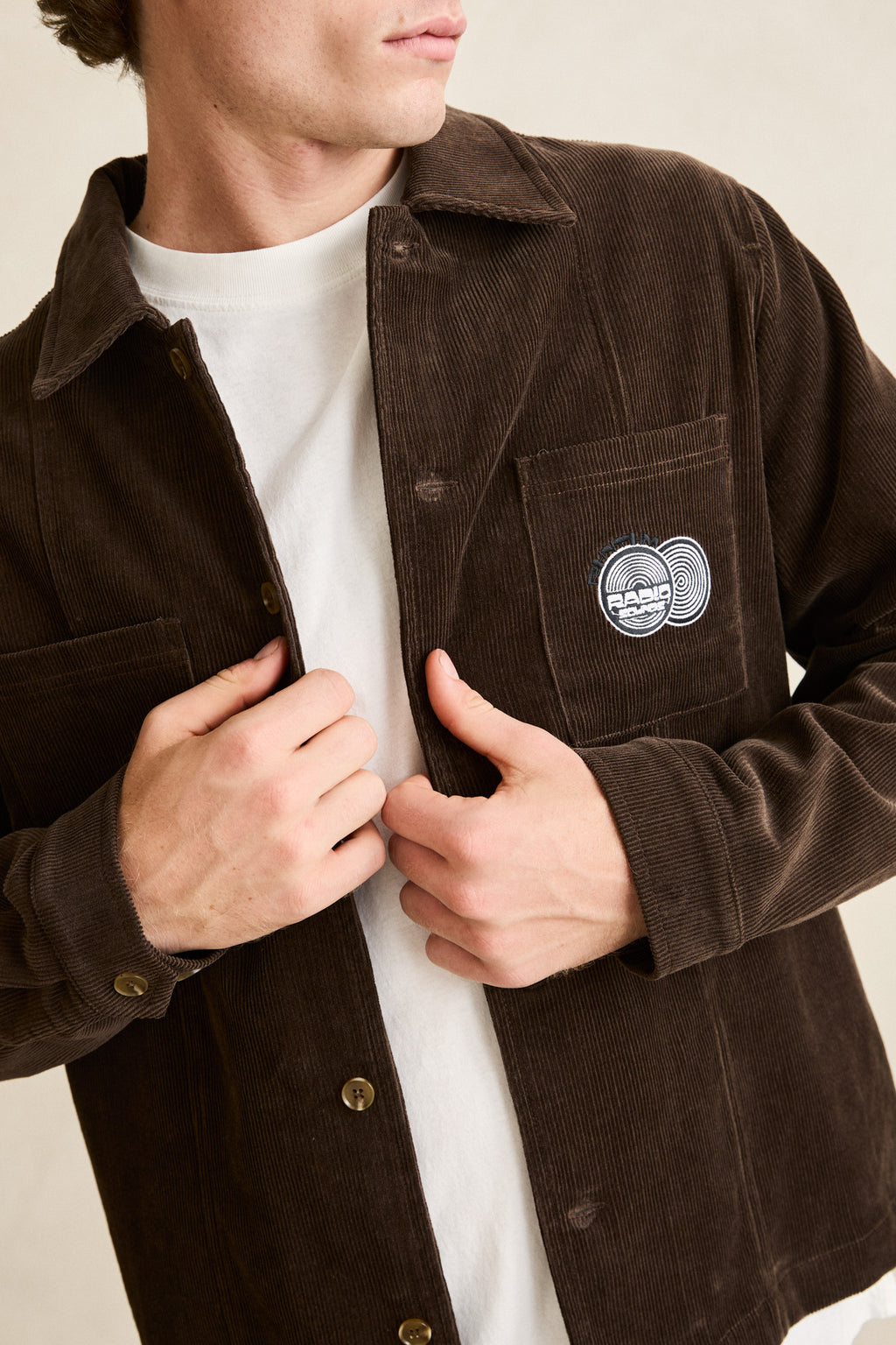 Broadcast Cord Overshirt - Chocolate