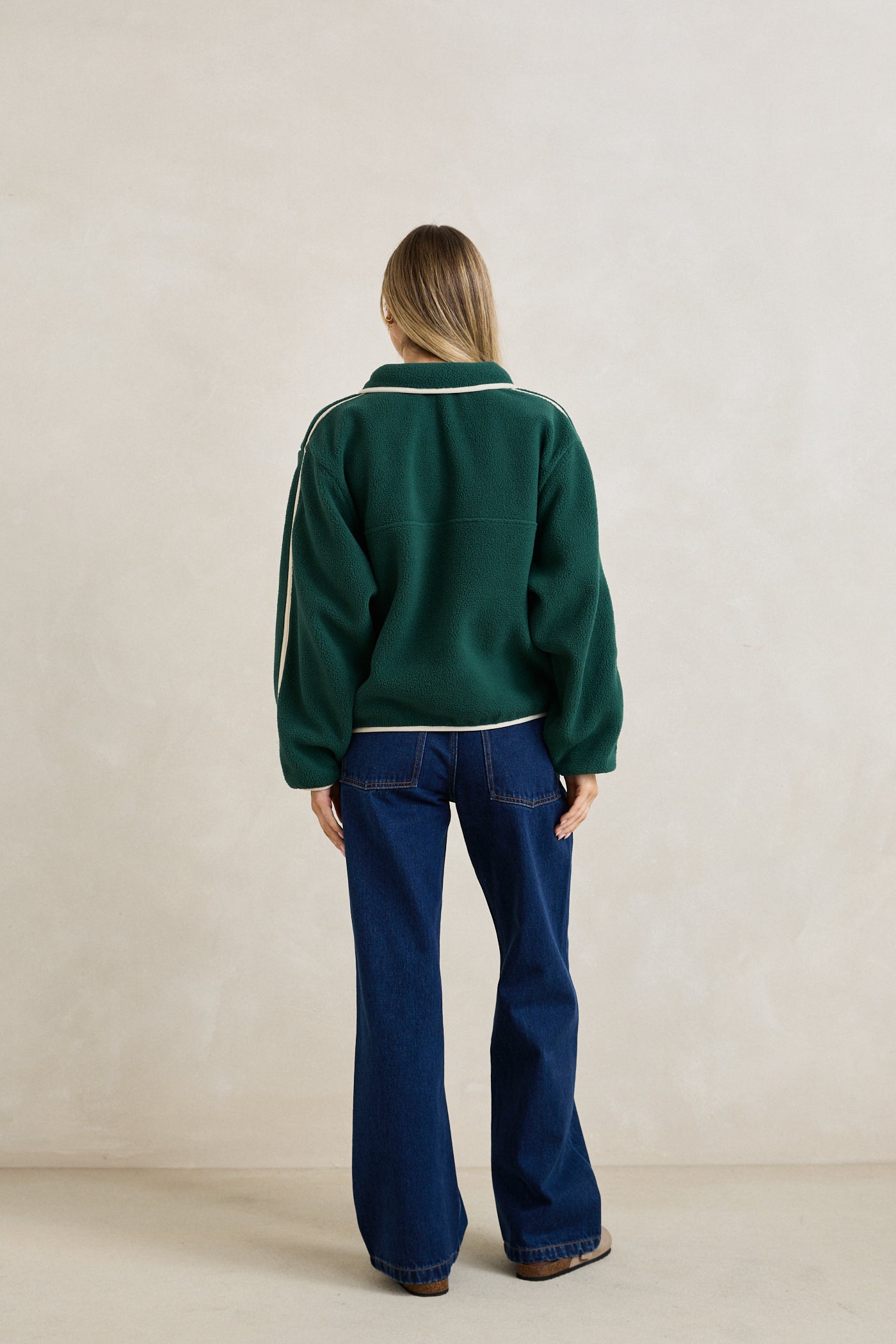 Camp Half Zip Sherpa Pullover - Pine