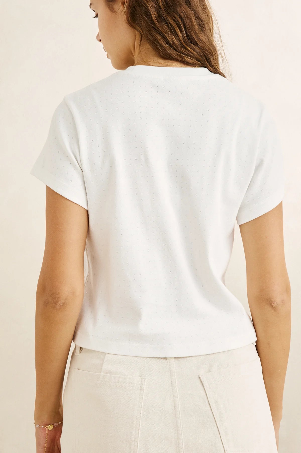 Bennie Pointelle Tee- White