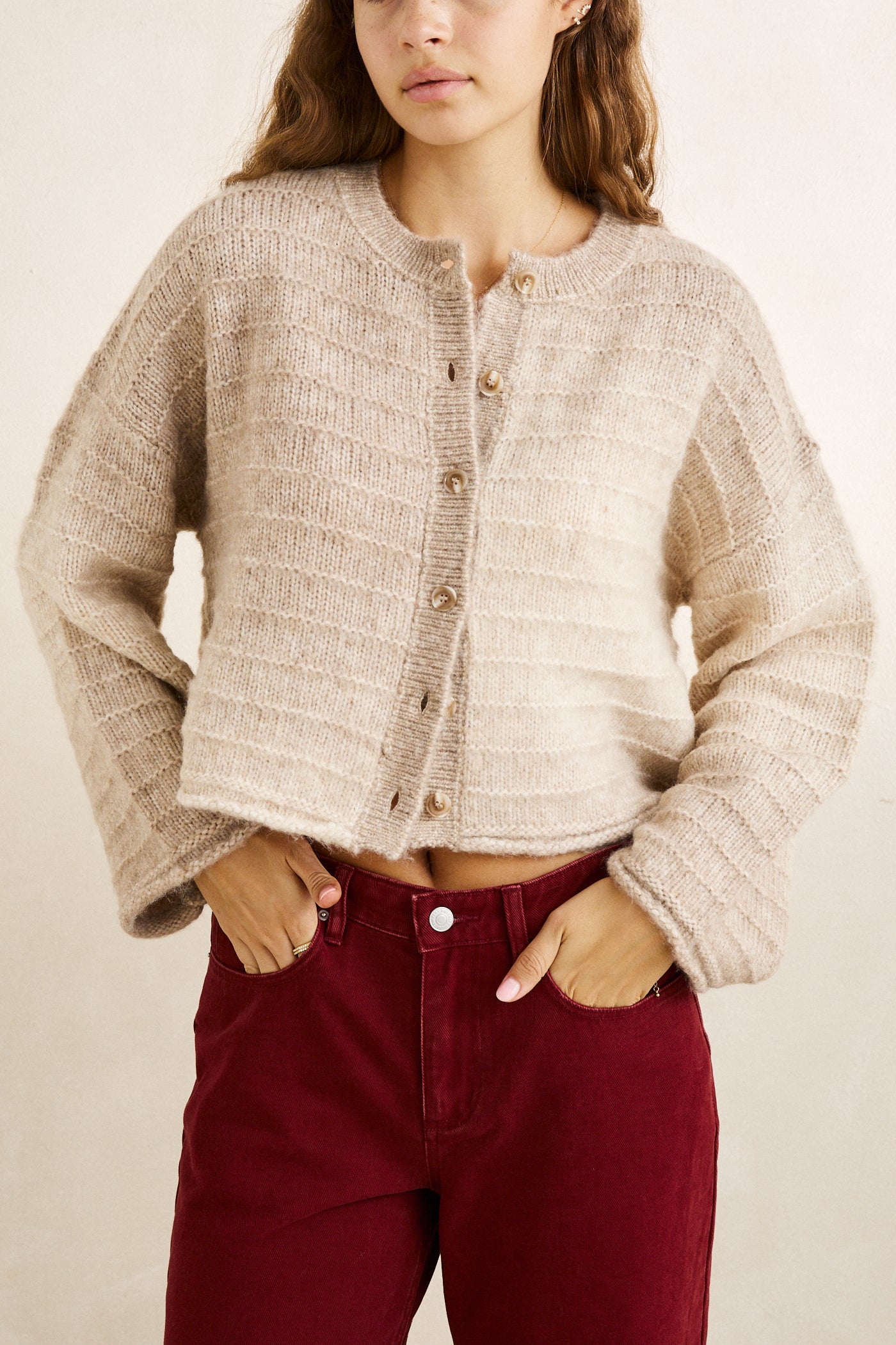 Baklava Cardigan - Grey Heather
