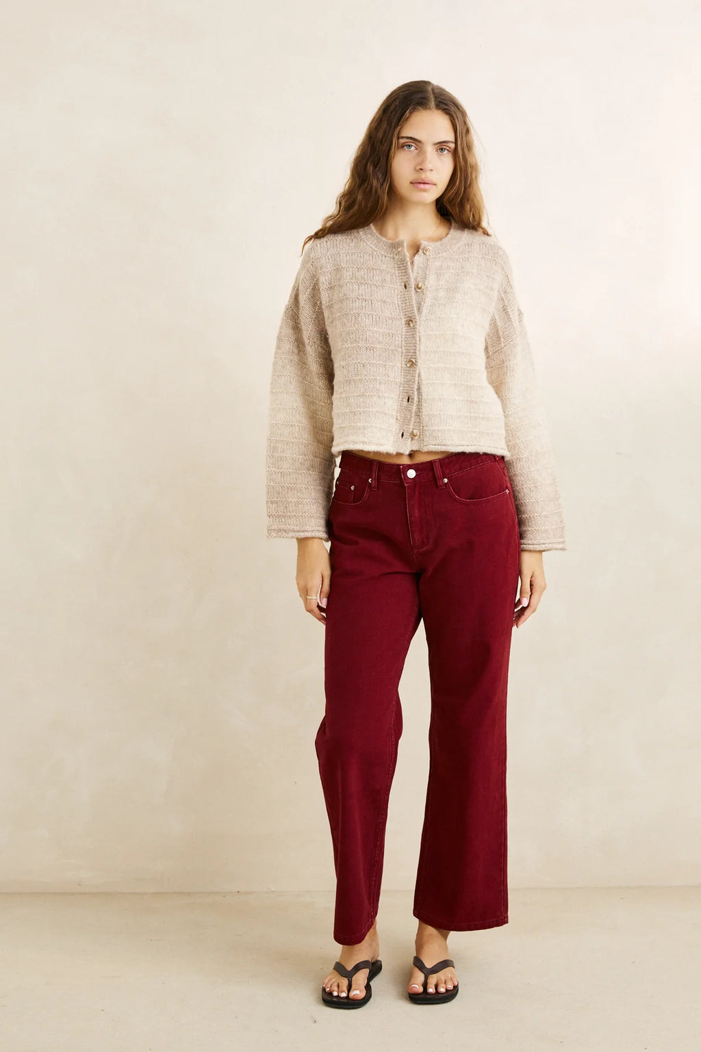Adjustable Charlie Pant- Wine