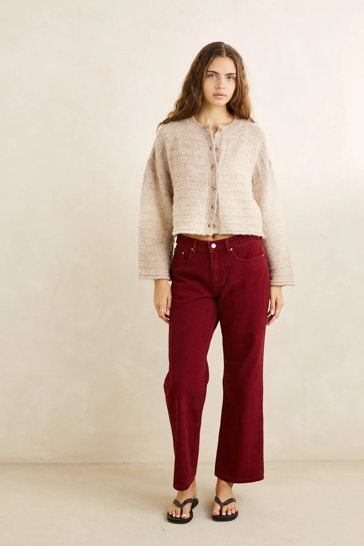Adjustable Charlie Pant- Wine