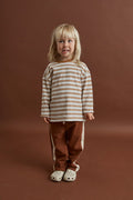 Kids Vintage Stripe Ls T-Shirt Golden Brown