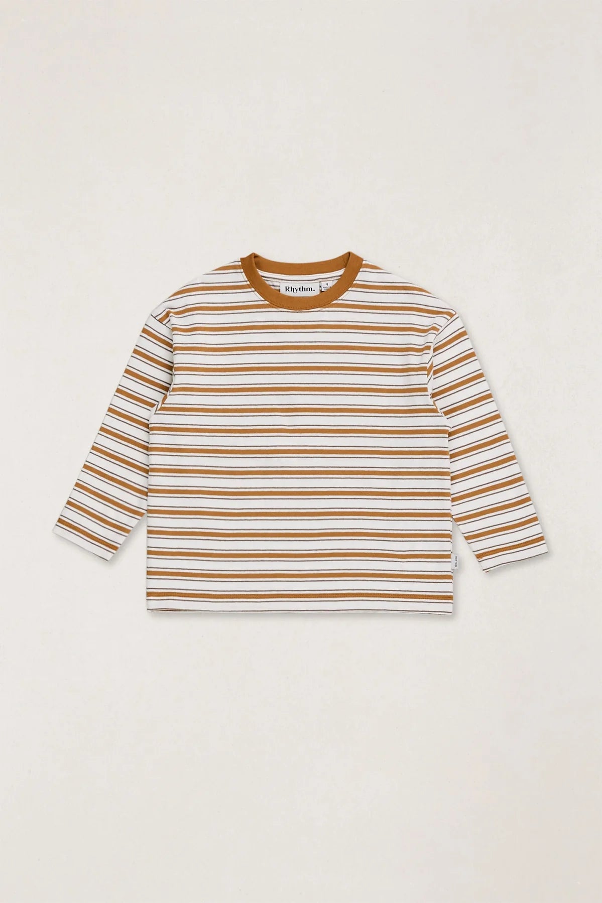 Kids Vintage Stripe Ls T-Shirt Golden Brown
