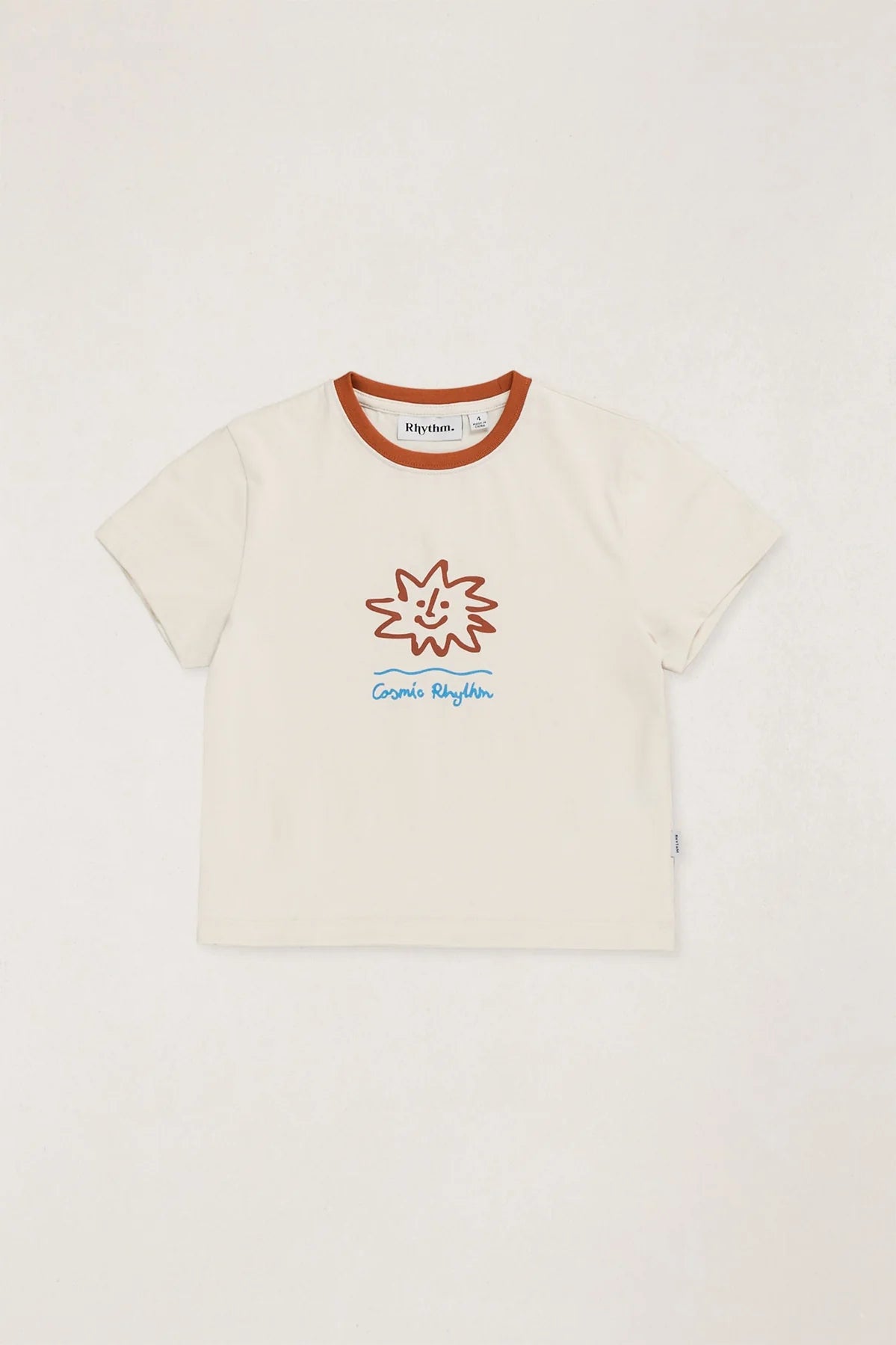 Kids Cosmic Rhythm Ss T-Shirt Natural