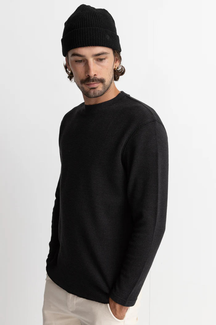 Classic Waffle Knit- Vintage Black