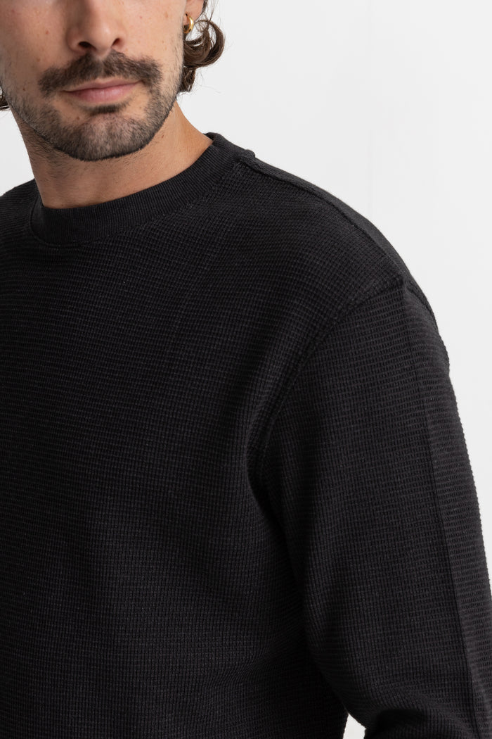 Classic Waffle Knit- Vintage Black