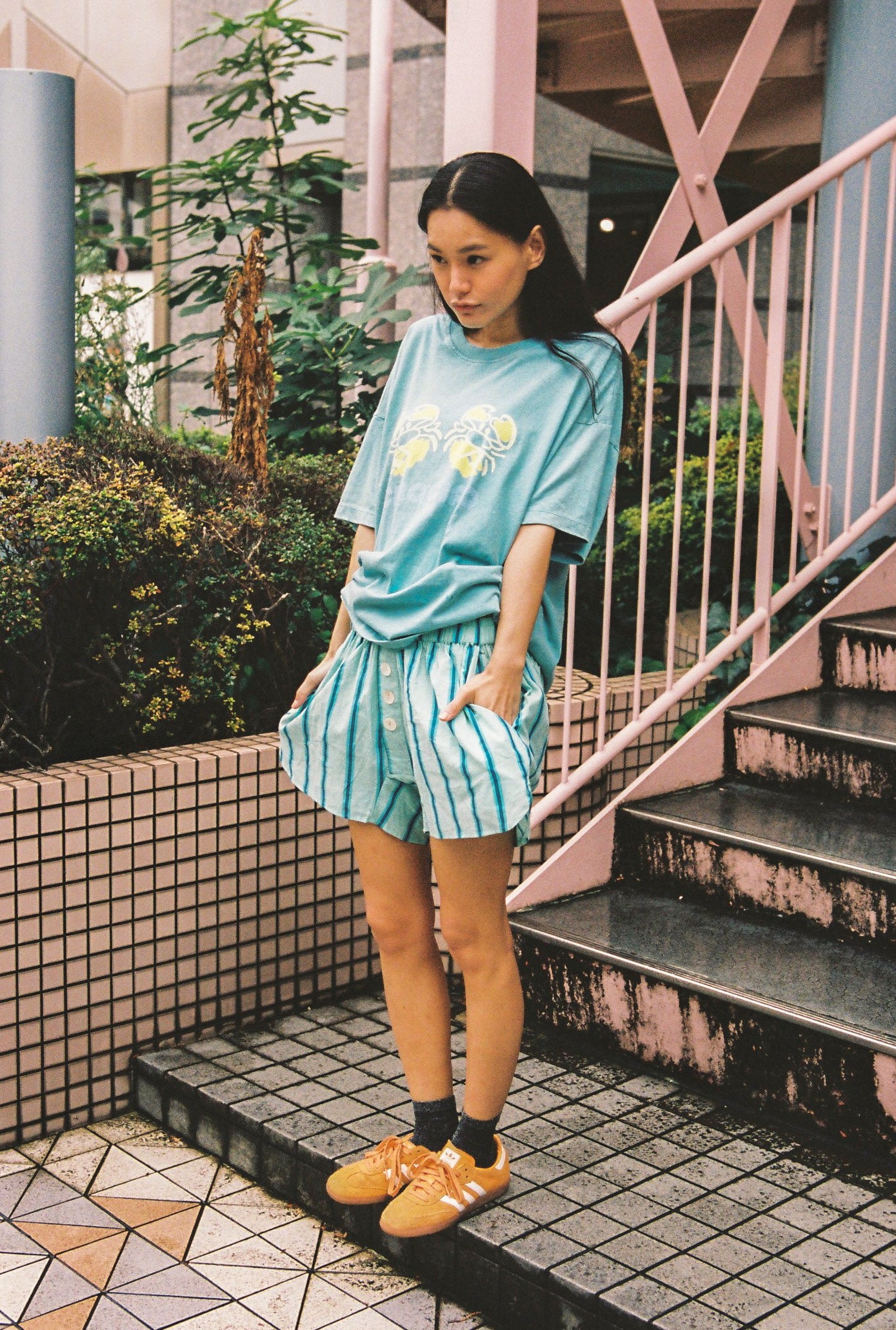 Crab Core Tee- Coastal Water Blue